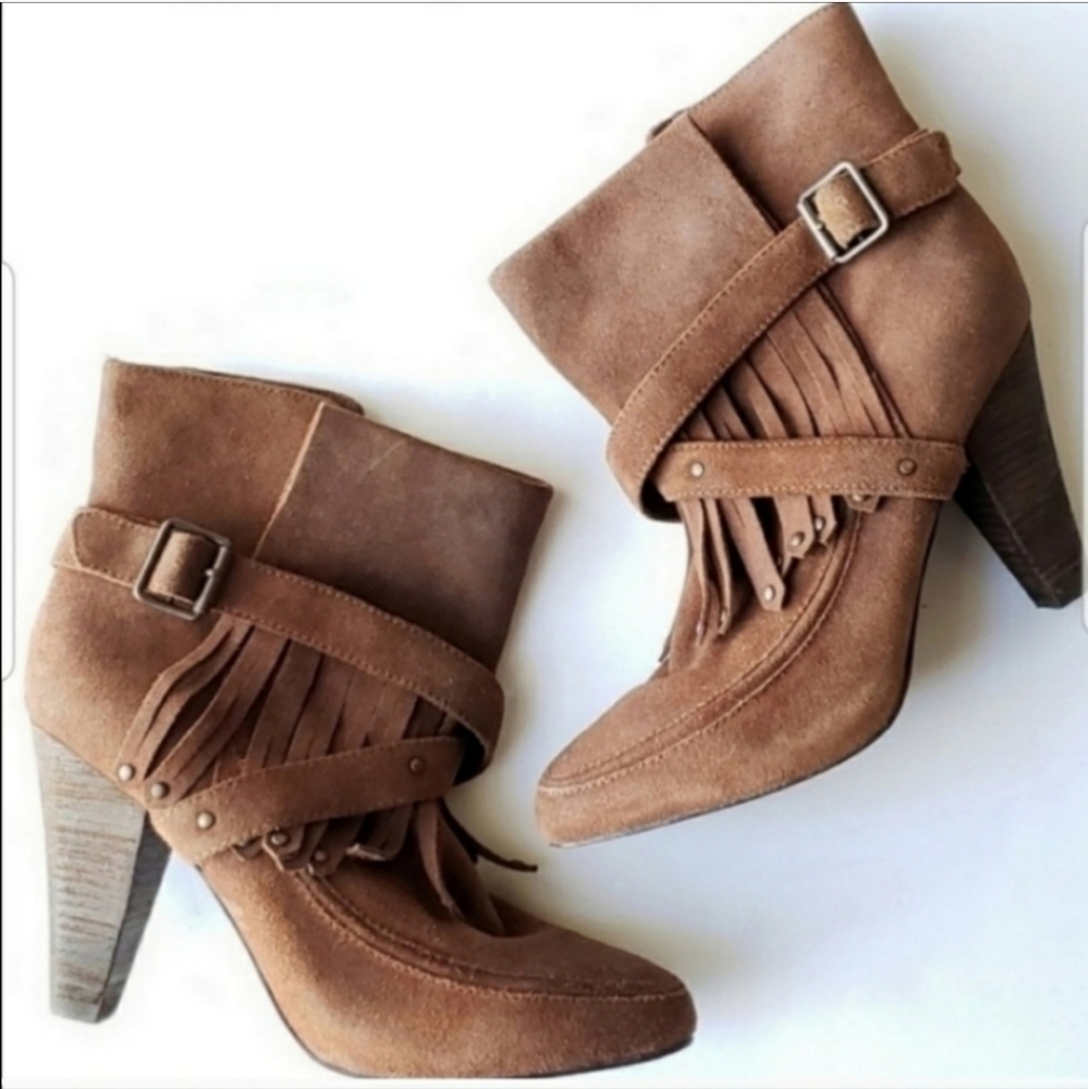 Joie Boho Fringe Suede Boots